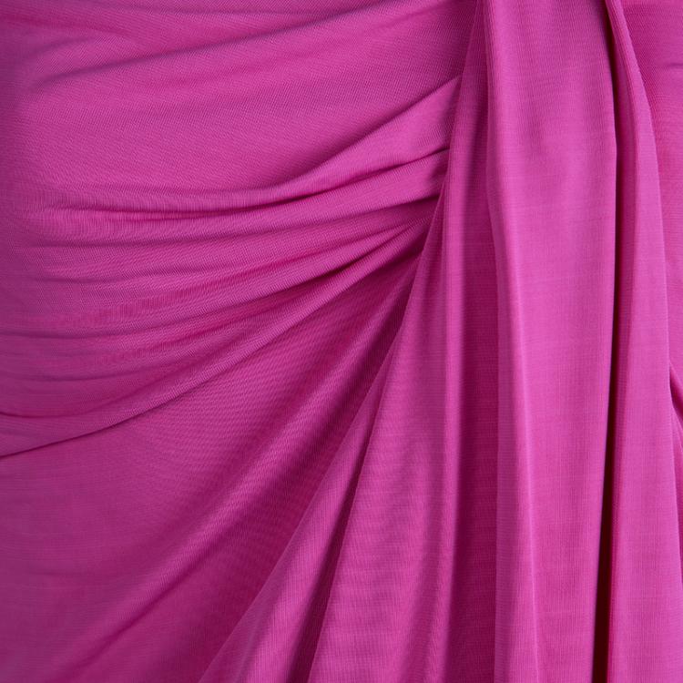 Pre Owned MaxMara Studio Pink Knit Draped Top M 