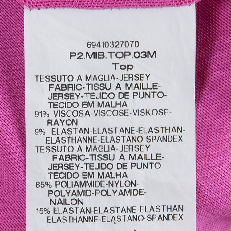 Pre Owned MaxMara Studio Pink Knit Draped Top M 
