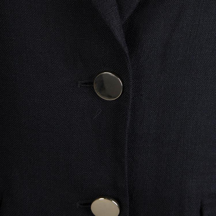 مملوكة مسبقًا Max Mara Black Contrast Sleeve Detail Blazer L