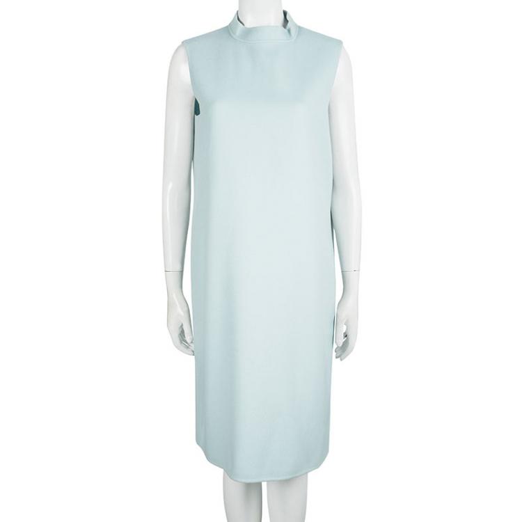 Pre Owned Max Mara Powder Blue Sleeveless Shift Dress M