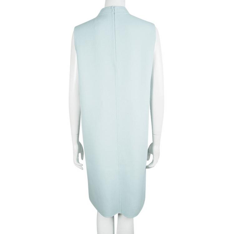 Pre Owned Max Mara Powder Blue Sleeveless Shift Dress M