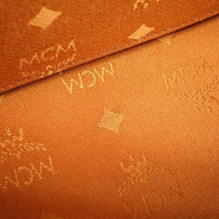 Pre Owned MCM  Brown Conyac Visetos Boston Bag 
