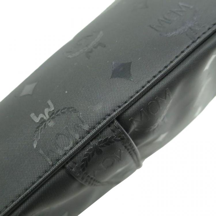 Pre Owned MCM Black Visetos Nylon Heritage Shoulder Bag