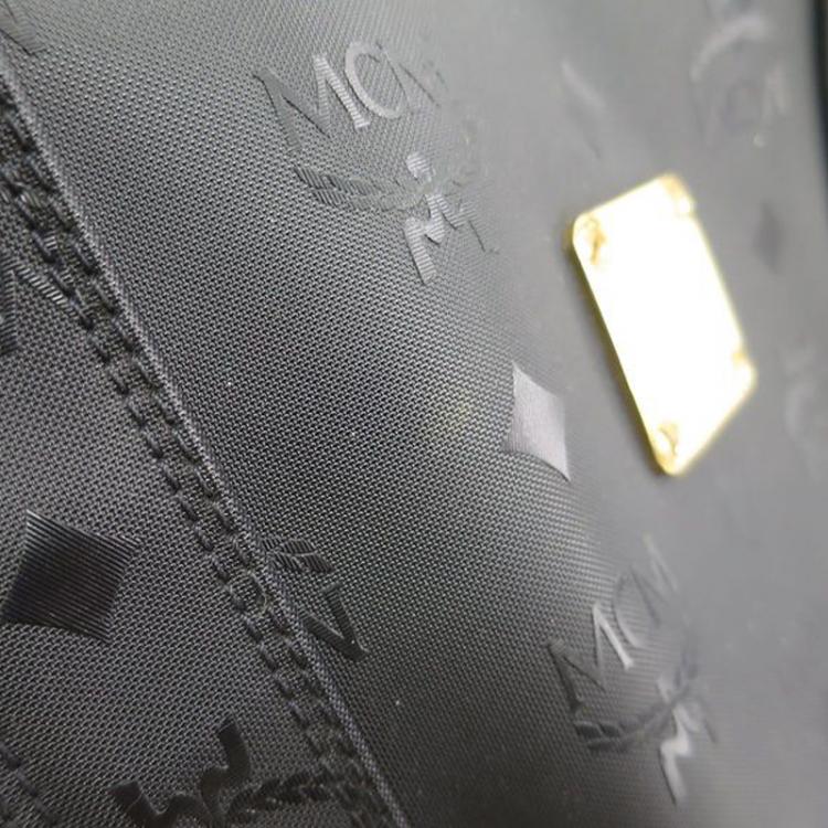 Pre Owned MCM Black Visetos Nylon Heritage Shoulder Bag