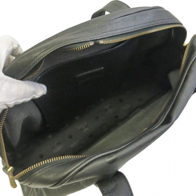 Pre Owned MCM Black Visetos Nylon Heritage Shoulder Bag