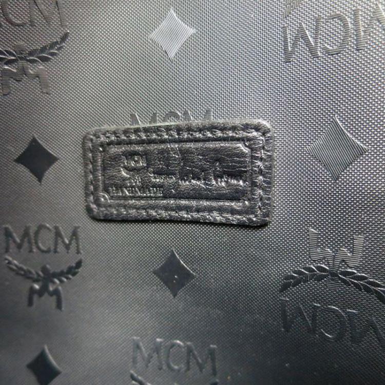 Pre Owned MCM Black Visetos Nylon Heritage Shoulder Bag