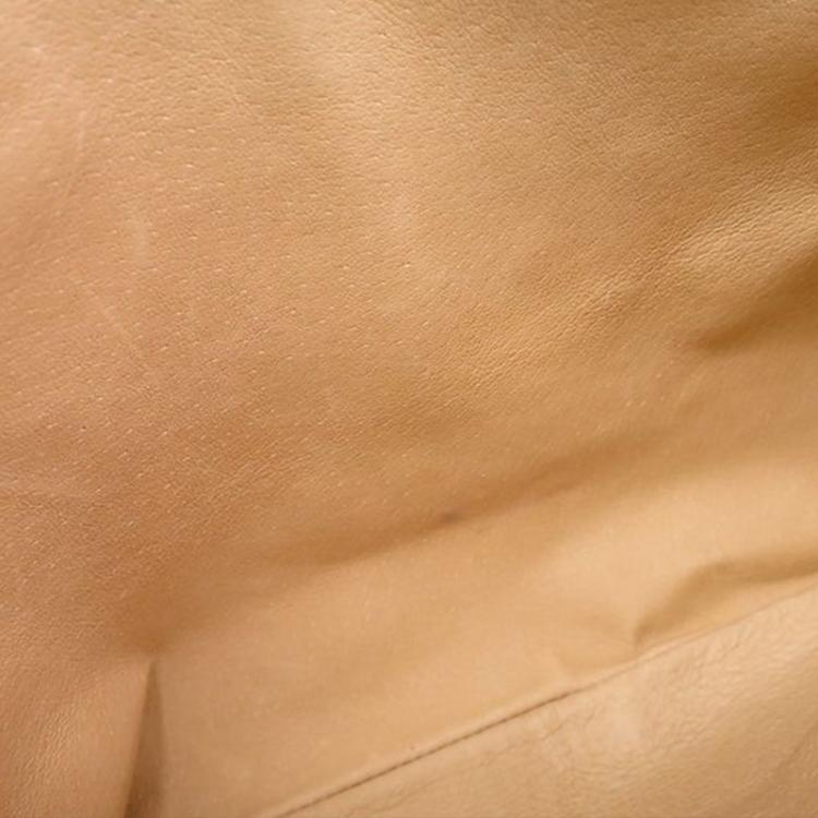 Pre Owned MCM Green Leather Flap Top Handle Bag