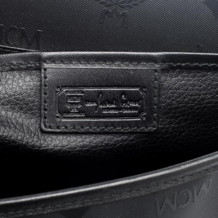 Pre Owned MCM Black Nylon Business Briefcase