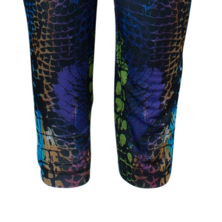 Pre Owned McQ Alexander McQueen Multicolor Kaleidoscope Crocodile Leggings