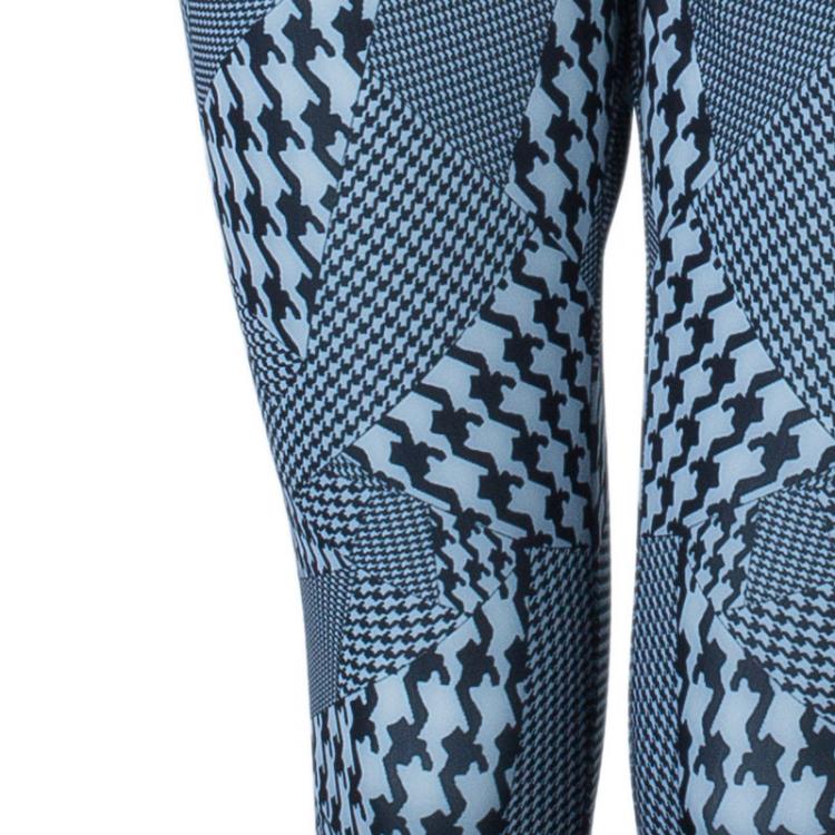 Pre Owned McQ By Alexander McQueen Monochrome Houndstooth Leggings L