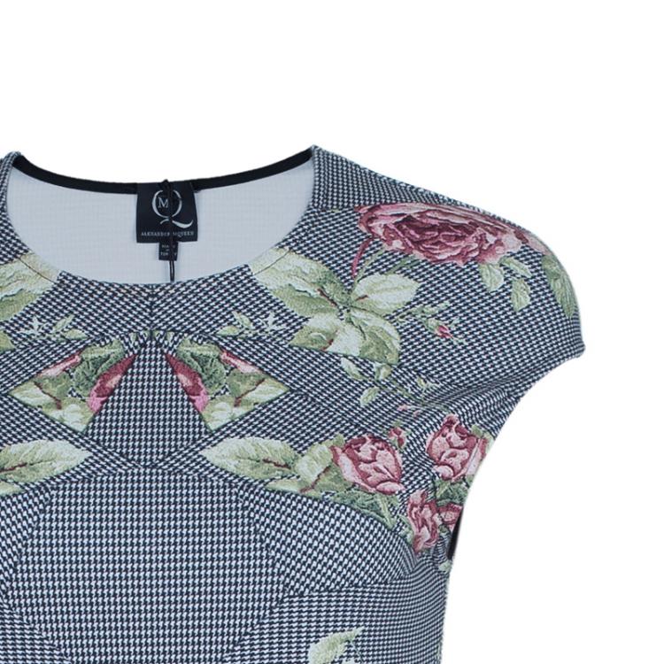 Pre Owned McQ By Alexander McQueen Kaleidoscope Antique Rose Print Dress XL