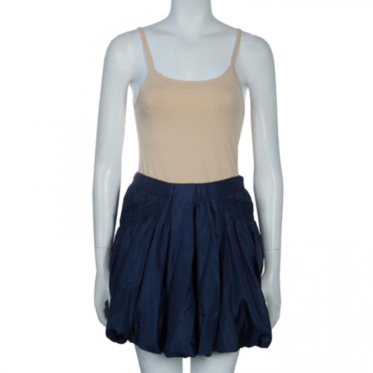 Pre Owned McQ by Alexander McQueen Blue Bubble Skirt S