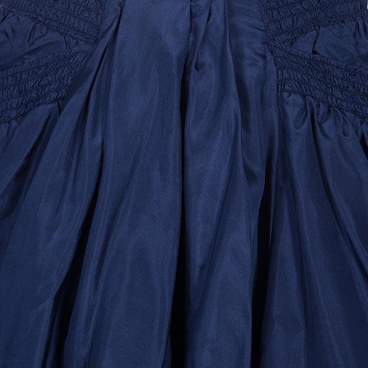 Pre Owned McQ by Alexander McQueen Blue Bubble Skirt S