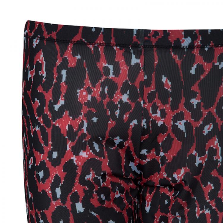 Pre Owned McQ by Alexander McQueen Red Leopard Legging M