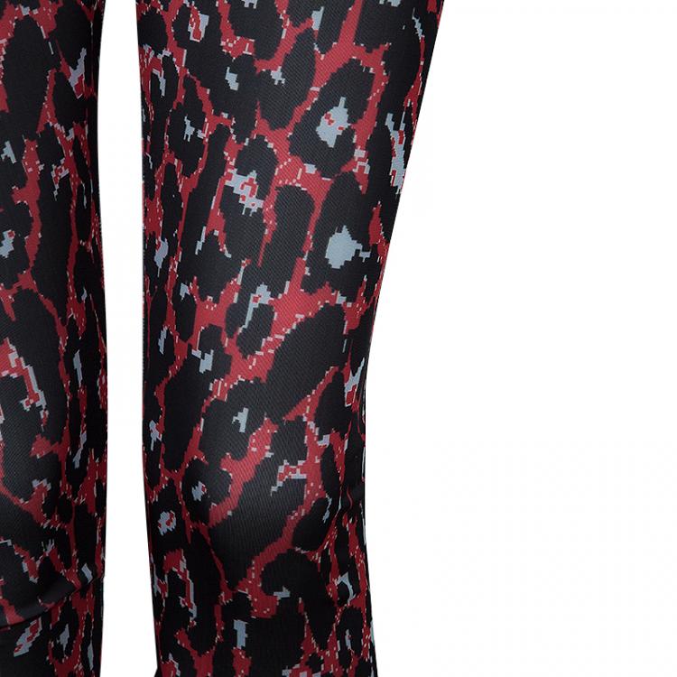 Pre Owned McQ by Alexander McQueen Red Leopard Legging M