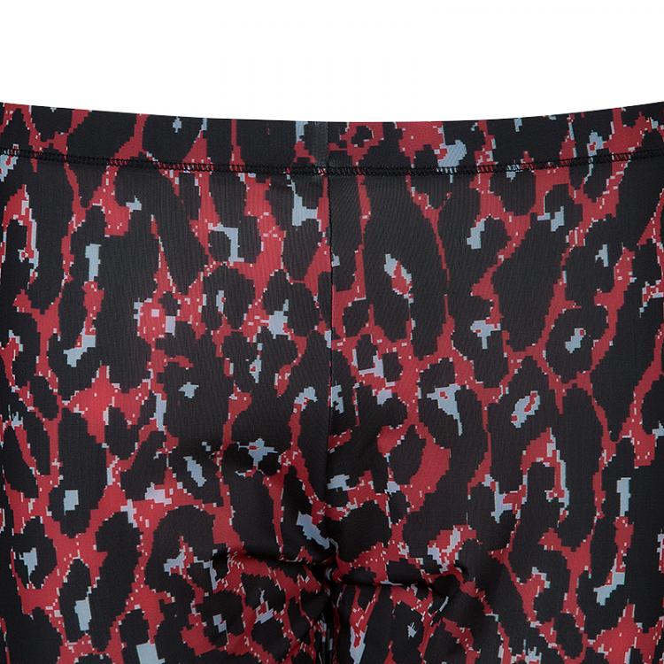 Pre Owned McQ by Alexander McQueen Red Leopard Legging M