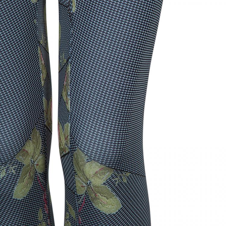 Pre Owned McQ by Alexander McQueen Lycra Rose Kaleidoscope Leggings XL