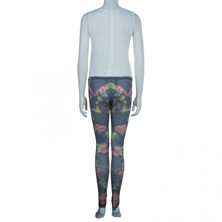 Pre Owned McQ by Alexander McQueen Rose Kaleidoscope Legging XS