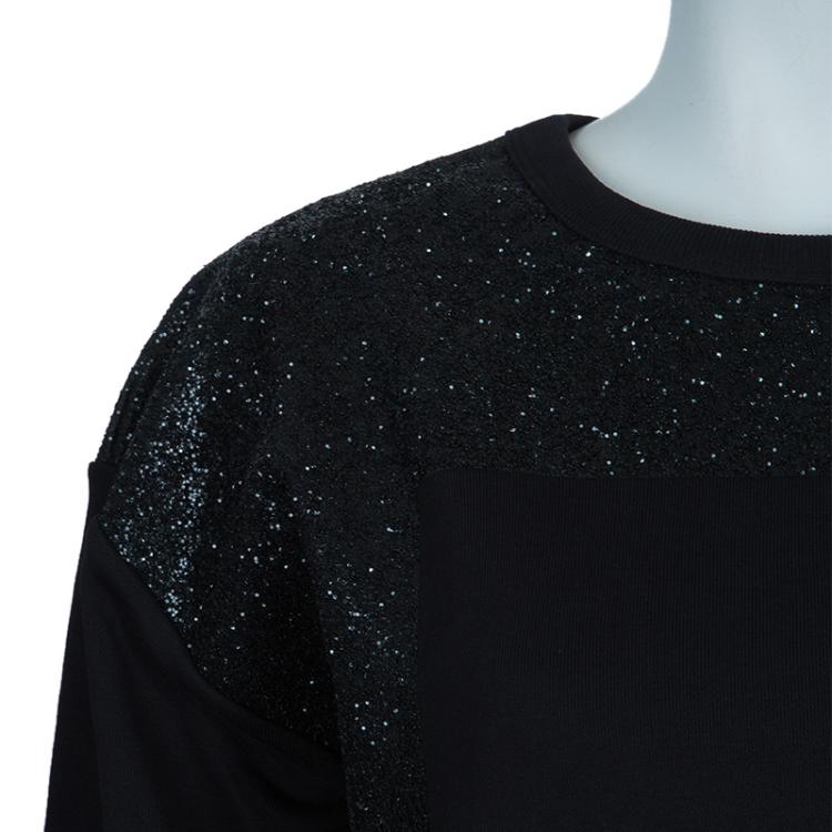 Pre Owned McQ  by Alexander McQueen Black Embellished Sweat Shirt M