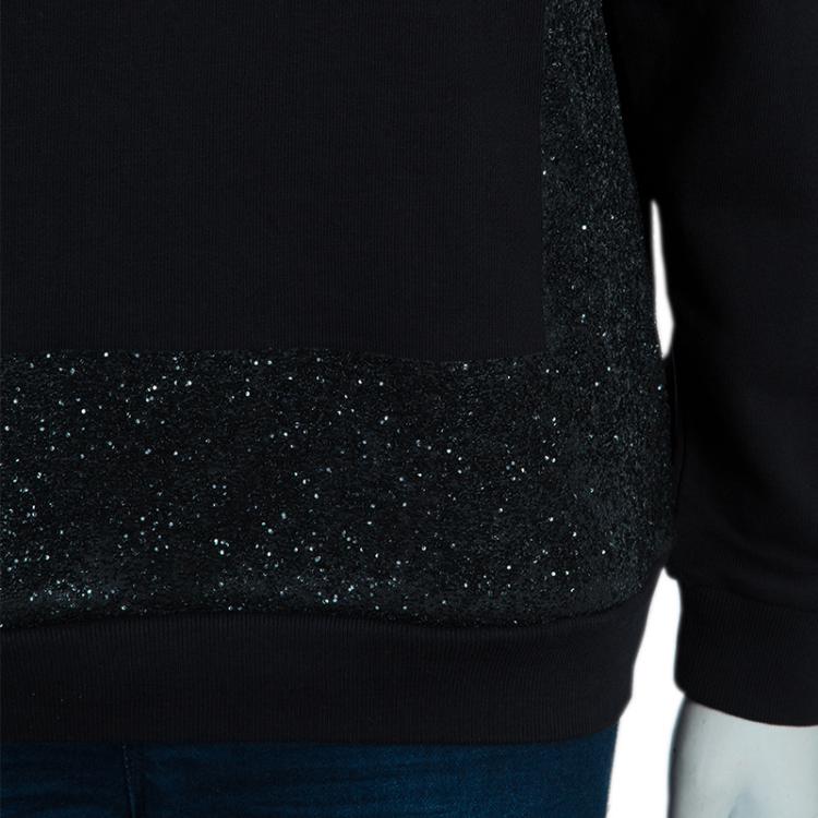 Pre Owned McQ  by Alexander McQueen Black Embellished Sweat Shirt M
