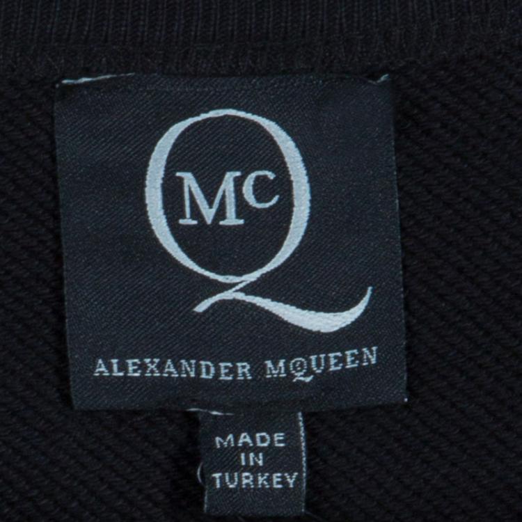 Pre Owned McQ  by Alexander McQueen Black Embellished Sweat Shirt M