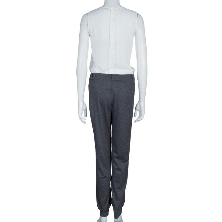 Pre Owned McQ by Alexander McQueen Grey Wool Sweatpants L 