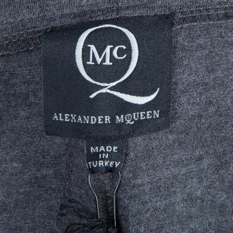 Pre Owned McQ by Alexander McQueen Grey Wool Sweatpants L 