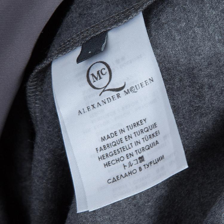 Pre Owned McQ by Alexander McQueen Grey Wool Sweatpants L 