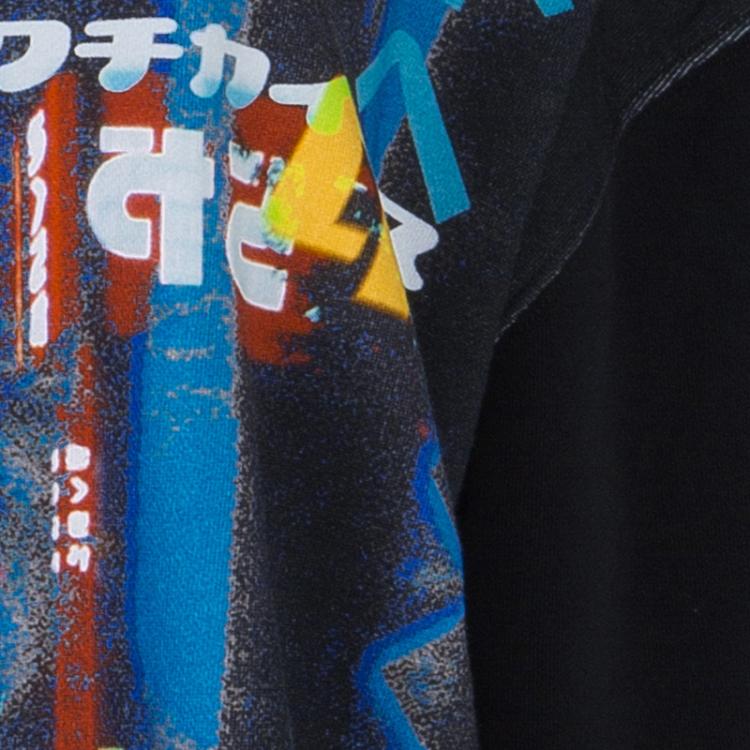 Pre Owned McQ by Alexander McQueen Black Printed Hazy Night Sweatshirt  XL