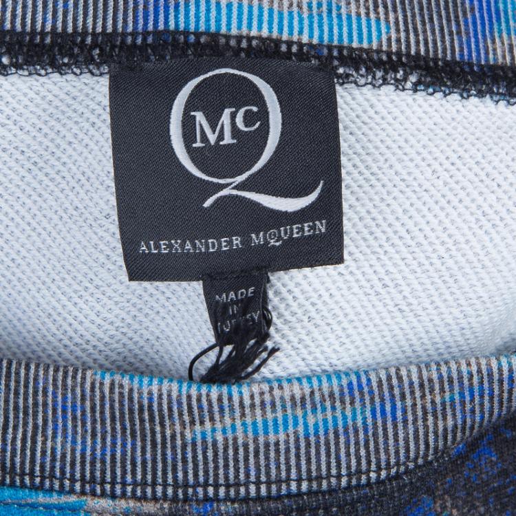 Pre Owned McQ by Alexander McQueen Black Printed Hazy Night Sweatshirt  XL