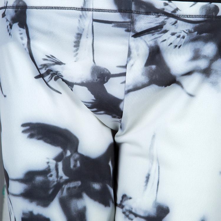 Pre Owned McQ by Alexander McQueen Grey Digital Print Leggings XL