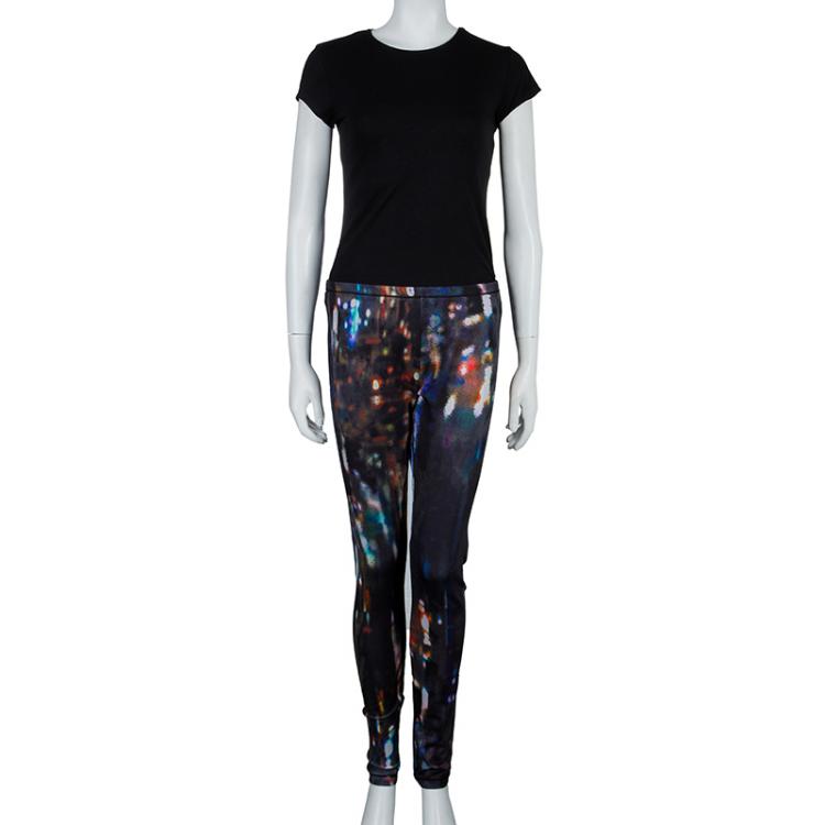 Pre Owned McQ by Alexander McQueen Multicolor Digital Print Leggings L