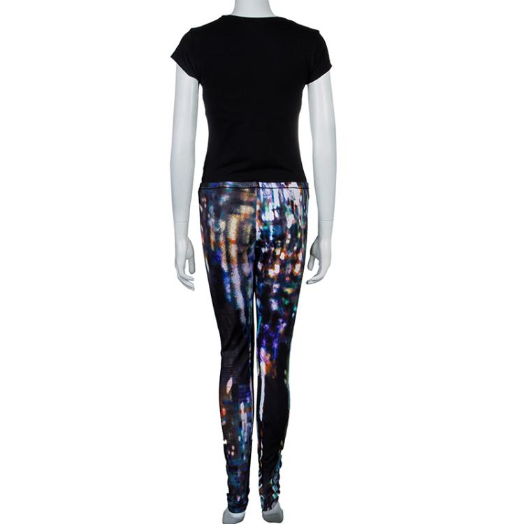 Pre Owned McQ by Alexander McQueen Multicolor Digital Print Leggings L