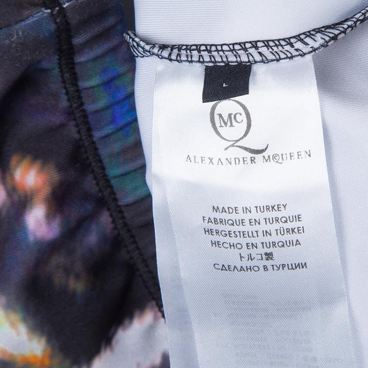 Pre Owned McQ by Alexander McQueen Multicolor Digital Print Leggings L