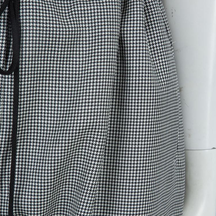 Pre Owned McQ by Alexander McQueen Black and White Houndstooth Wool Trousers S