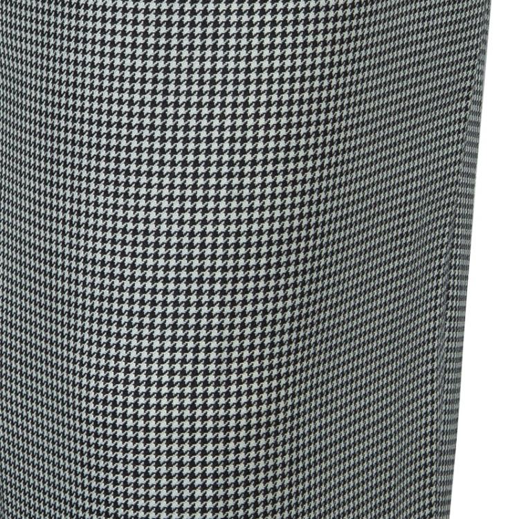 Pre Owned McQ by Alexander McQueen Black and White Houndstooth Wool Trousers S