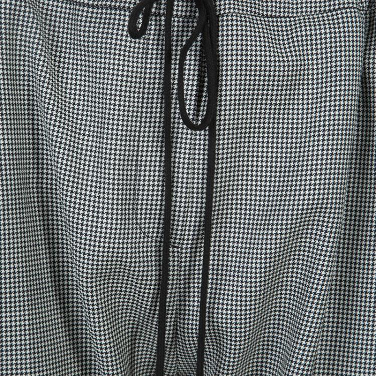 Pre Owned McQ by Alexander McQueen Black and White Houndstooth Wool Trousers S