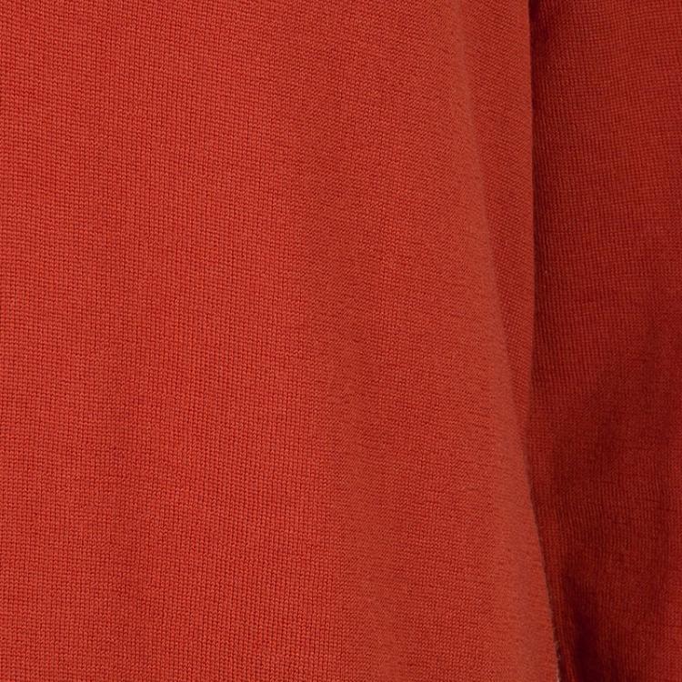 Pre Owned McQ by Alexander McQueen Burnt Orange Side Zip Detail V-Neck Sweater L