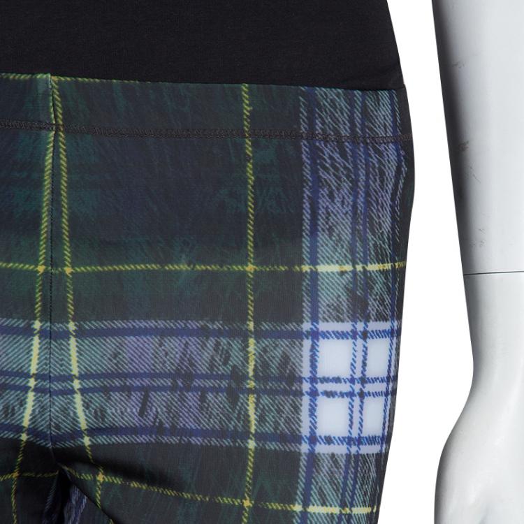 Pre Owned McQ by Alexander McQueen Multicolor Checked Tartan Leggings  S