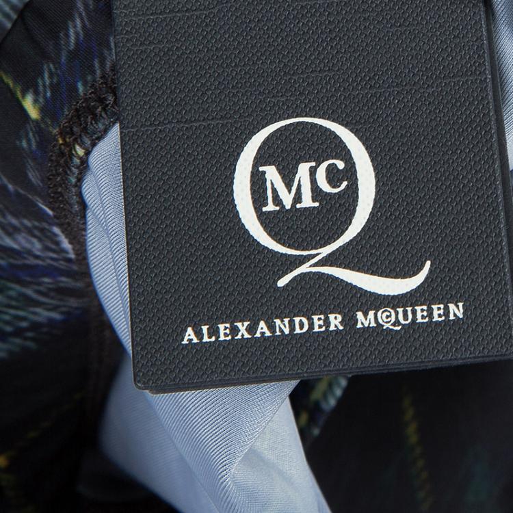 Pre Owned McQ by Alexander McQueen Multicolor Checked Tartan Leggings  S