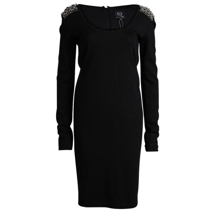 Pre Owned MCQ by Alexander McQueen Scoop Neck Embellished Dress M