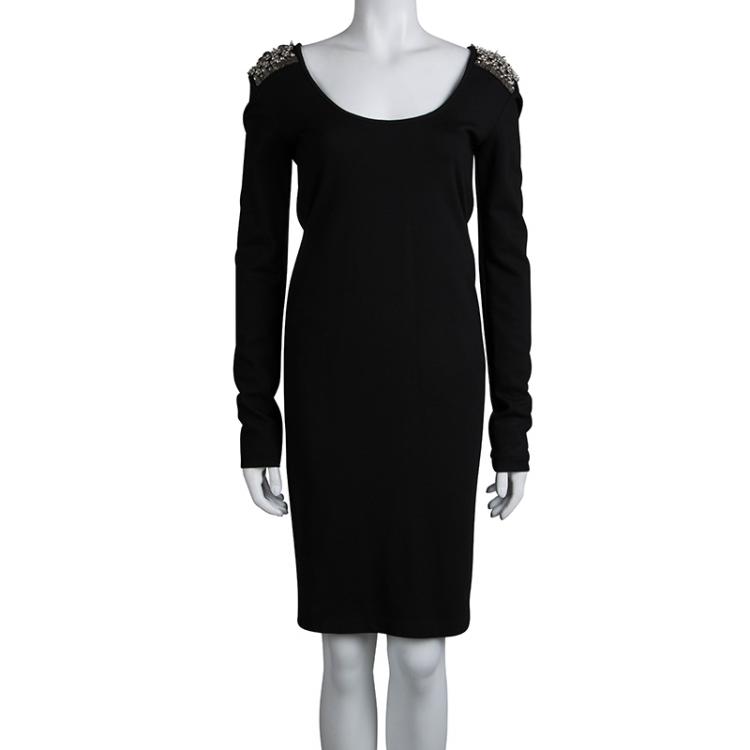 Pre Owned MCQ by Alexander McQueen Scoop Neck Embellished Dress M