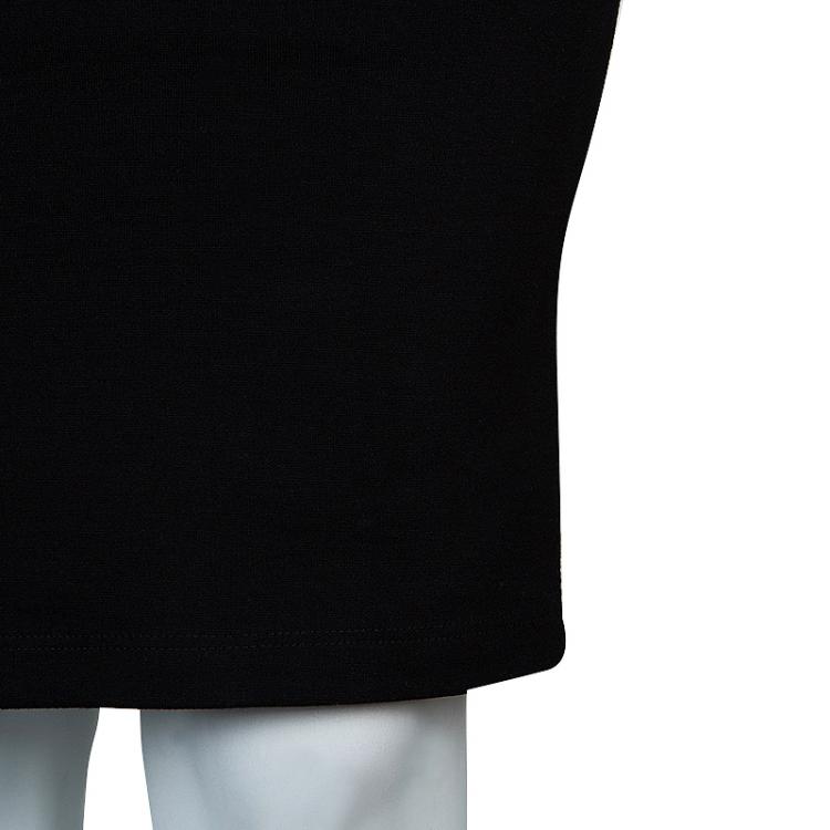 Pre Owned McQ by Alexander McQueen Black Leather Panel Pencil Skirt XS 