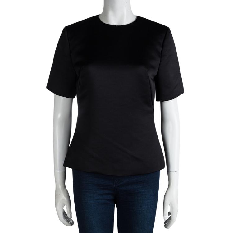 Pre Owned McQ by Alexander McQueen Black Short Sleeve Top S