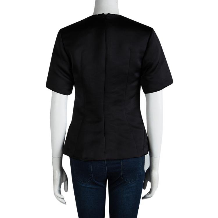 Pre Owned McQ by Alexander McQueen Black Short Sleeve Top S