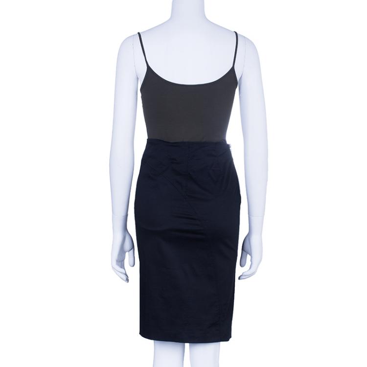Pre Owned McQ by Alexander McQueen Black Pencil Skirt M