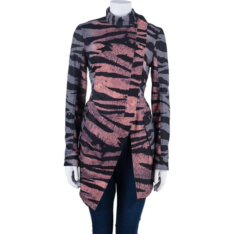 Pre Owned McQ By Alexander McQueen Zebra Print Jacket S