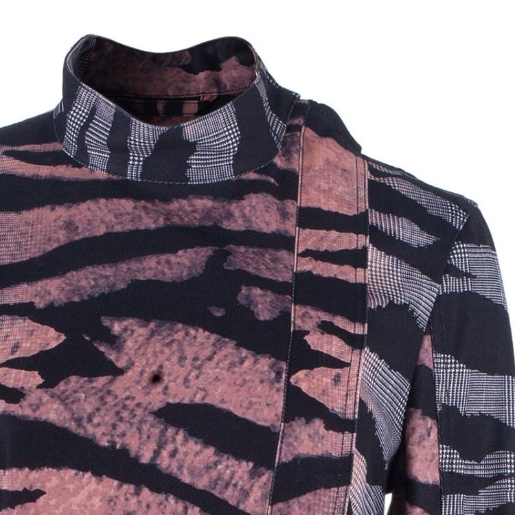Pre Owned McQ By Alexander McQueen Zebra Print Jacket S