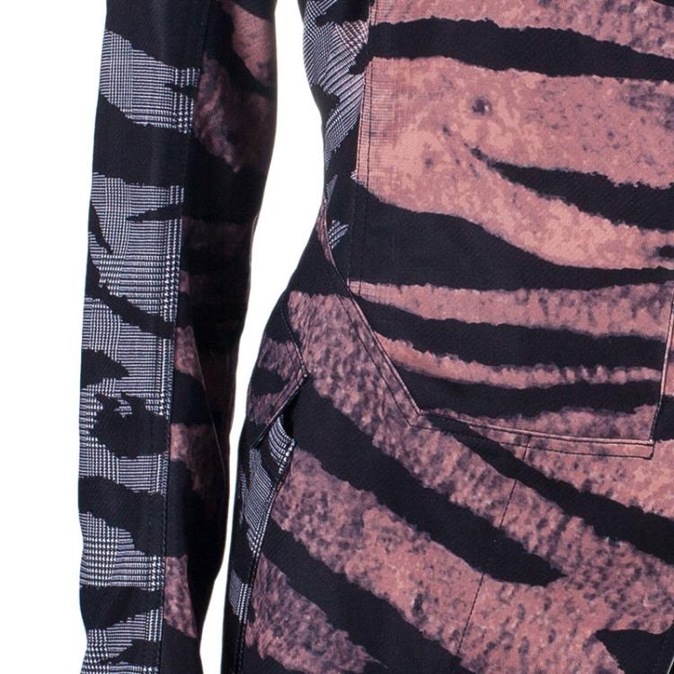 Pre Owned McQ By Alexander McQueen Zebra Print Jacket S