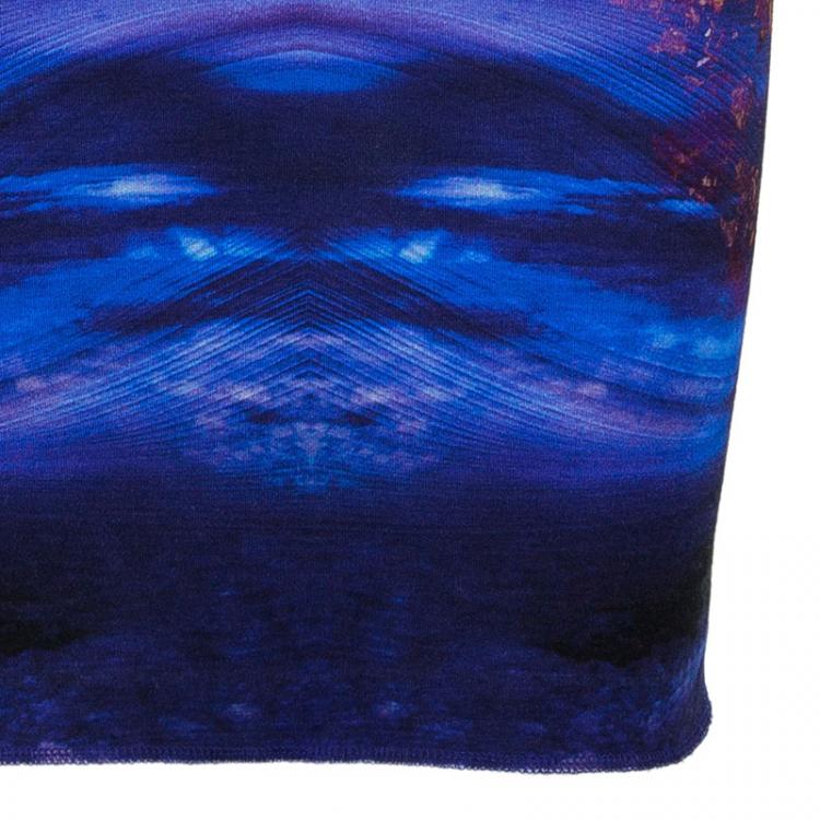 Pre Owned McQ by Alexander McQueen Mineral Print Silk Dress S